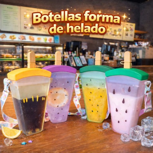 Botellas Portátiles Forma de Helado con Correa – Venta por Mayoreo P-10656 Botellas Portátiles Forma de Helado con Correa – Venta por Mayoreo P-10656