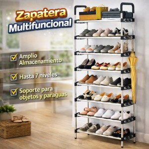 Zapatera Organizadora Multifuncional de 7 Niveles para Hogar – Venta por Mayoreo P-11092