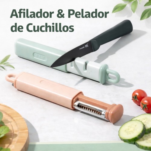 Pelador y afilador de cuchillos 2 en 1 para cocina 20*3cm P-11109