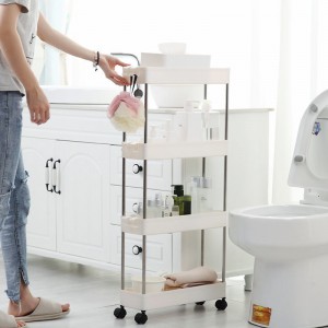 Estante organizador para baño de 4 niveles con ruedas venta por mayoreo P-11439