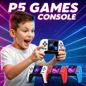 Consola portátil P5 con pantalla de 2.4 pulgadas y 520 juegos retro integrados. Recargable. Ideal para niños y adultos. Venta por mayoreo