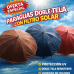 Paraguas reforzado con 16 varillas doble tela y filtro de de protección solar. Ideal para uso diario, temporadas de lluvia y sol intenso, mango curvo estilo metálico. Colores variados. Venta por mayoreo.