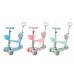 Patín scooter infantil premium 3 en 1 con asiento desmontable, canastilla y manubrio ajustable, diseño plegable, ideal para niños pequeños. Colores azul, rosa y verde. Venta por mayoreo 