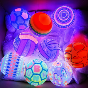 Pelota Lumínica Fluorescente Decorativa Tipo Neon Multicolor por Mayoreo PEL-LUZ
