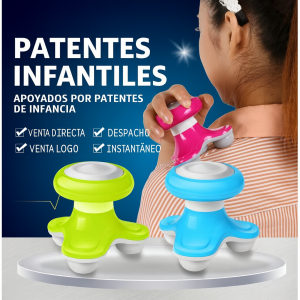 Mini masajeador eléctrico portátil de mano, alivia la tensión muscular con vibración relajante. Ideal para cuello, espalda, hombros, brazos y piernas. Por Mayoreo 