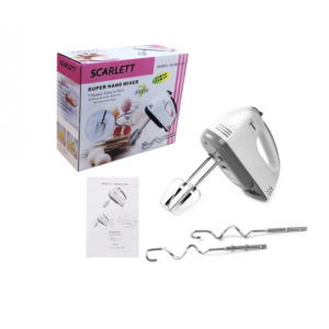 Batidora de mano con 7 velocidades, ideal para repostería y cocina. Incluye ganchos amasadores, batidores y manual. Ligera, potente y fácil de usar. Por Mayoreo BH-21249