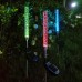 Juego de lámparas solares decorativas con diseño acrílico tipo burbuja. Ideales para iluminar jardines, patios y senderos con un efecto moderno y elegante. Venta por mayoreo PMY-16323