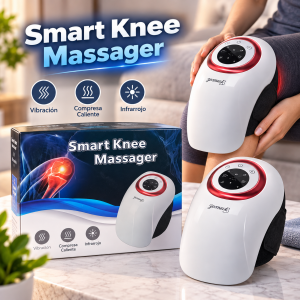 Masajeador inteligente para rodilla con vibración, compresa caliente e infrarrojo, ideal para cuidado localizado de la rodilla. Venta por mayoreo