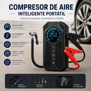 Compresor de Aire Inteligente Portátil por Mayoreo