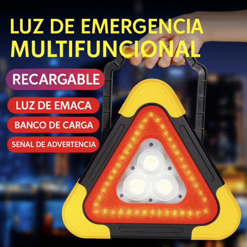 Señal de advertencia de trípode para coche, trípode para coche, reflectante, luminoso, seguridad, estacionamiento, luz de advertencia solar, Mayoreo QCC-0302