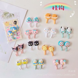 Ganchos adhesivos decorativos infantiles con personajes animados surtidos, ideales para pared o puerta, resistentes y reutilizables, venta al por mayor RS-172