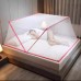 Mosquitero plegable para cama tamaño grande 190×160×80 cm, estructura tipo casita con varillas, fácil de usar y guardar, modelo RS-268, venta por mayoreo