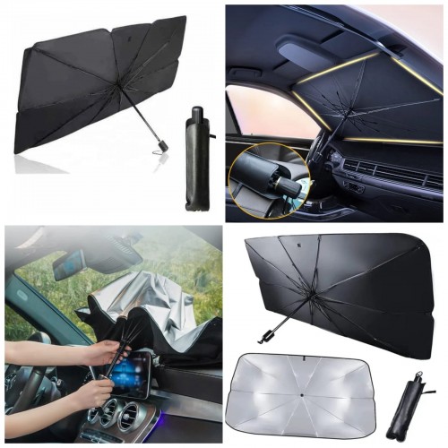 Parasol para auto protector solar retráctil para parabrisas con aislamiento térmico. Venta al por mayor RS-340