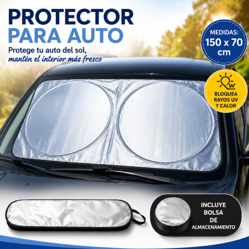 Parasol flexible para parabrisas medida 150x70 cm, ideal para bloquear rayos solares, reducir temperatura interior y proteger tablero. Venta por mayoreo Parasol flexible para parabrisas medida 150x70 cm, ideal para bloquear rayos solares, reducir temperatura interior y proteger tablero. Venta por mayoreo