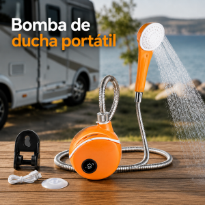 Bomba de ducha portátil ideal para camping, RV y uso práctico donde lo necesites. Venta por mayoreo