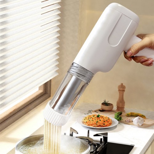 Maquina para hacer fideos de acero Inoxidable recargable con 6 diferentes moldes, lavable para el hogar RSD-202