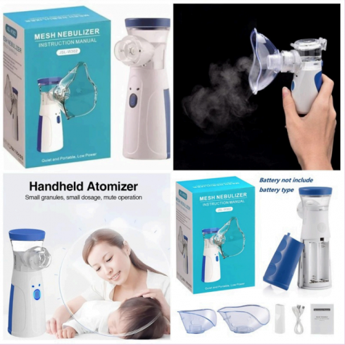 Nebulizador portátil silencioso, con mascarillas para adulto y niño, ideal para tratamiento respiratorio, uso doméstico o clínico RSD-227