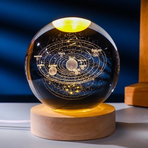Sorprende con estas impresionantes esferas de cristal con grabado 3D que brillan con una suave luz LED Venta al por mayor  RSD-231