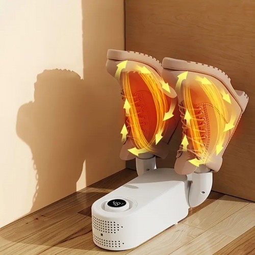 Secador de zapatos tridimensional con soplador de calor, rejilla de secado ajustable 180° con pantalla inteligente de temperatura RSD-233