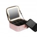 Estuche organizador de maquillaje con luz LED y espejo táctil RSD-404, ideal para viaje y tocador, venta por mayoreo 