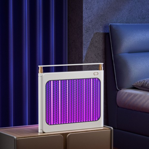 Lámpara antimosquitos RSD-416 con luz LED ultravioleta, diseño para pared o sobremesa. Elimina insectos de manera segura, ecológica y eficiente.Venta por mayoreo RSD-416