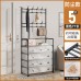 Zapatero y perchero de 5 niveles organizador multifuncional para ropa y zapatos. Venta por mayoreo RSD-424