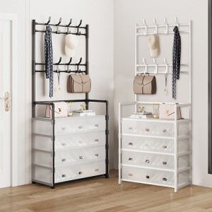 Zapatero y perchero de 5 niveles organizador multifuncional para ropa y zapatos. Venta por mayoreo RSD-424