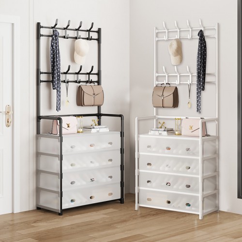 Zapatero y perchero de 5 niveles organizador multifuncional para ropa y zapatos. Venta por mayoreo RSD-424