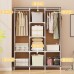 Armario organizador de tela armable 170*45*130cm Ideal para almacenar ropa, zapatos y accesorios Venta al por mayor RSD-426