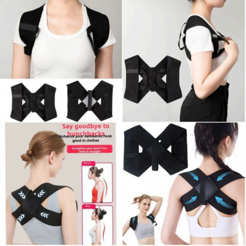 Corrector de postura ergonómico que ayuda a alinear la espalda y los hombros, reduciendo encorvamientos y molestias musculares, unisex. Venta por mayoreo RSD-427