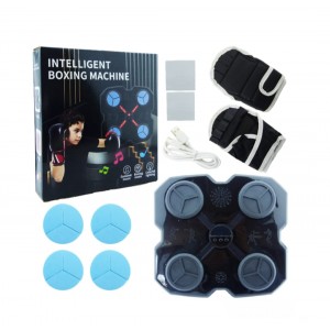 Máquina de boxeo interactiva con luz LED y música integrada, perfecta para entrenamientos divertidos y dinámicos en casa. Incluye guantes, ventosas de fijación y conexión USB Venta por mayoreo RSD-435