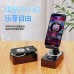 Soporte plegable para celular con bocina integrada Bluetooth. Diseño portátil, compacto y multifuncional, ideal para ver videos, escuchar música y videollamadas
