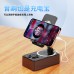 Soporte plegable para celular con bocina integrada Bluetooth. Diseño portátil, compacto y multifuncional, ideal para ver videos, escuchar música y videollamadas