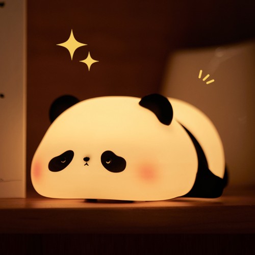 Lámpara nocturna de silicón suave en forma de panda, recargable, ideal para niños para decoración de habitación. Venta por mayoreo RSD-449