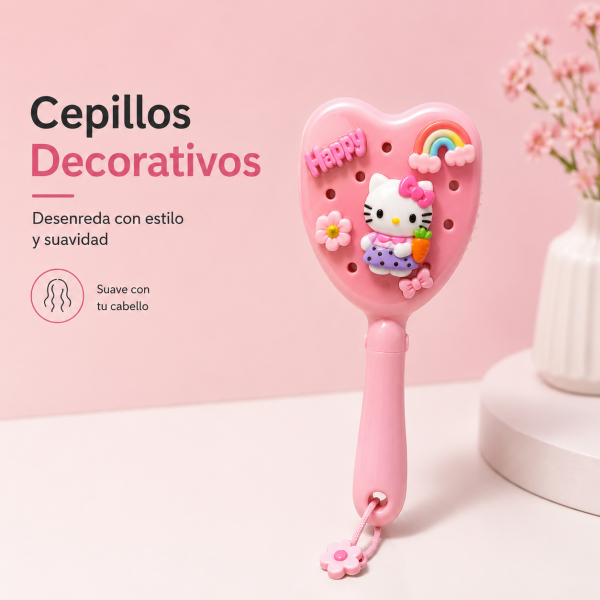 Cepillo Desenredante con Forma de Corazón precio por paq de 12pzs