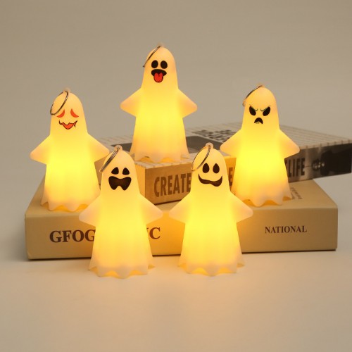 Velas electrónicas LED con diseño de fantasmas, 5 modelos variados, para decorar en fiestas de Halloween. Venta por mayoreo SD-2532