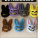 Máscara de conejito terrorífica estilo Halloween, varios colores. Venta por mayoreo SD-2535