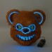 Máscara de oso terrorífica con luces LED brillantes, Ideal para disfraces de Halloween, fiestas temáticas, cosplay y noches de terror. Venta por mayoreo