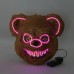 Máscara de oso terrorífica con luces LED brillantes, Ideal para disfraces de Halloween, fiestas temáticas, cosplay y noches de terror. Venta por mayoreo