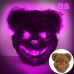 Máscara de oso terrorífica con luces LED brillantes, Ideal para disfraces de Halloween, fiestas temáticas, cosplay y noches de terror. Venta por mayoreo