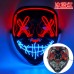 Máscara luminosa estilo V brillante con luces LED en varios colores. Perfecta para Halloween, fiestas temáticas, disfraces de terror. Venta por mayoreoSD-2538