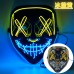 Máscara luminosa estilo V brillante con luces LED en varios colores. Perfecta para Halloween, fiestas temáticas, disfraces de terror. Venta por mayoreoSD-2538