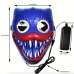 Máscara de amapola con luces LED brillantes, perfecta para fiestas de Halloween, disfraces y eventos nocturnos. Venta por mayoreo SD-2543