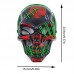 Máscara de calavera pirata con luces LED brillantes, ideal para disfraces de Halloween, fiestas nocturnas y eventos. Venta por mayoreo SD-2544