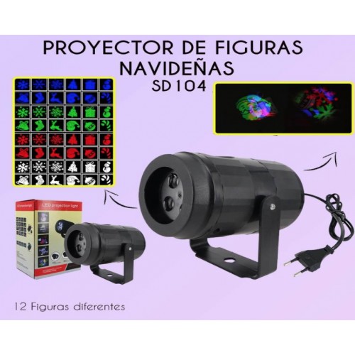 Lámpara de proyección de figuras navideñas SD104