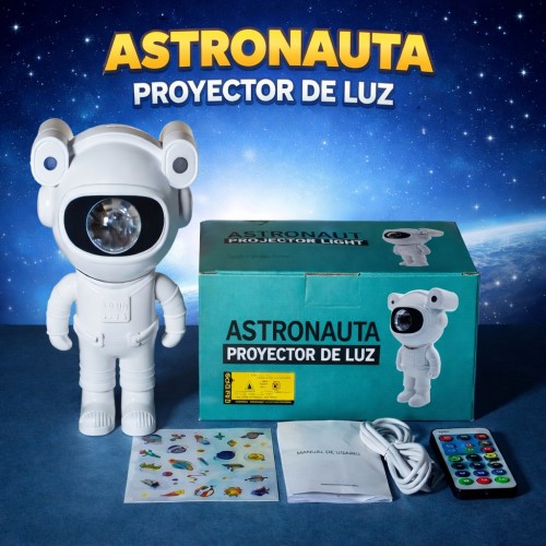 Lámpara de proyector de astronauta bluetooth música cielo estrellado lámpara LED 20x11.5x9cm, Mayoreo SD124