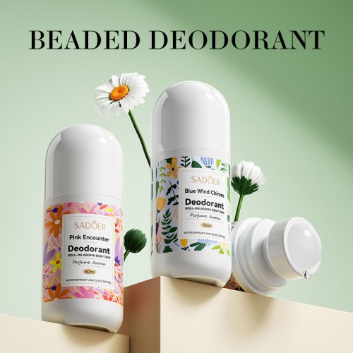 Desodorante Roll-On SADÖER, aroma floral, antitranspirante, secado rápido, presentación 50ml – Pink Encounter / Blue Wind Chimes al por mayor SD40039