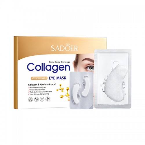 Parches de Colágeno para Ojos SADOER con Ácido Hialurónico  Antiedad y Anti-ojeras  Venta por Mayoreo SD49550