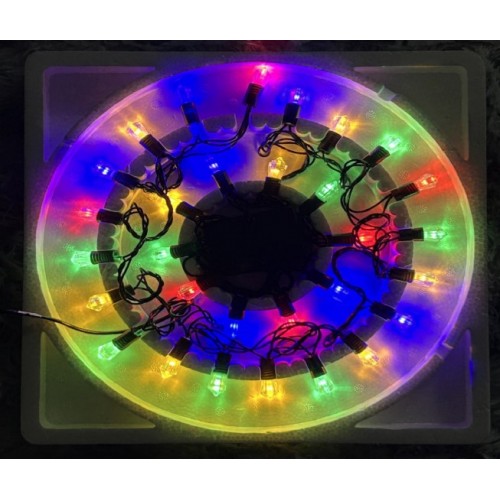 Luces Navideñas De DIAMANTE CON MÚSICA,COLOR AMARILLO/BLANCO FRIO,CON 30 LED DE 2.4M SDD1110