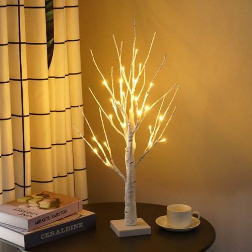 Árbol de luz de 60 CM con 24 LED luz cálida PILAR o USB de doble uso SDD1186